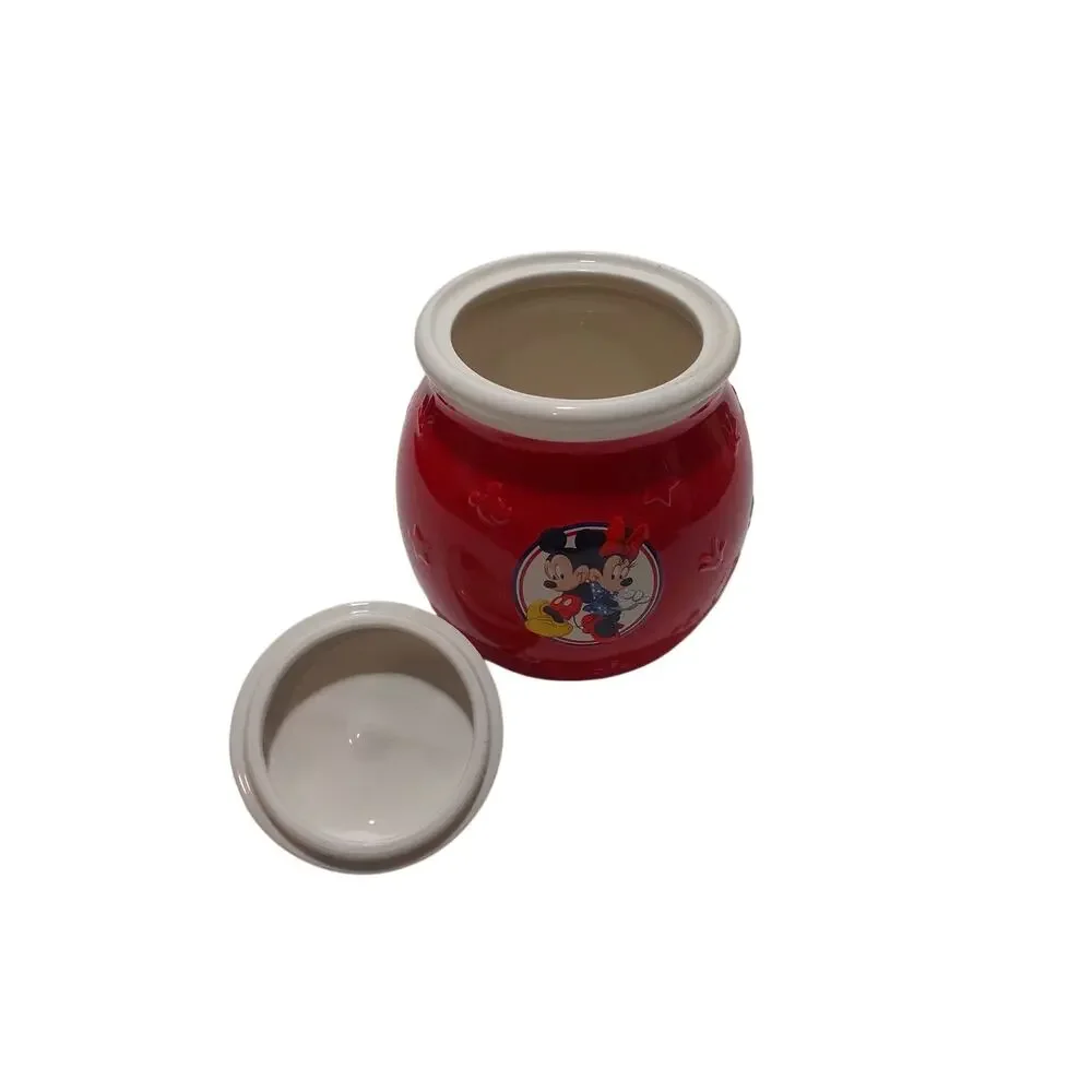 vintage mickey mouse sugar jar with lid
